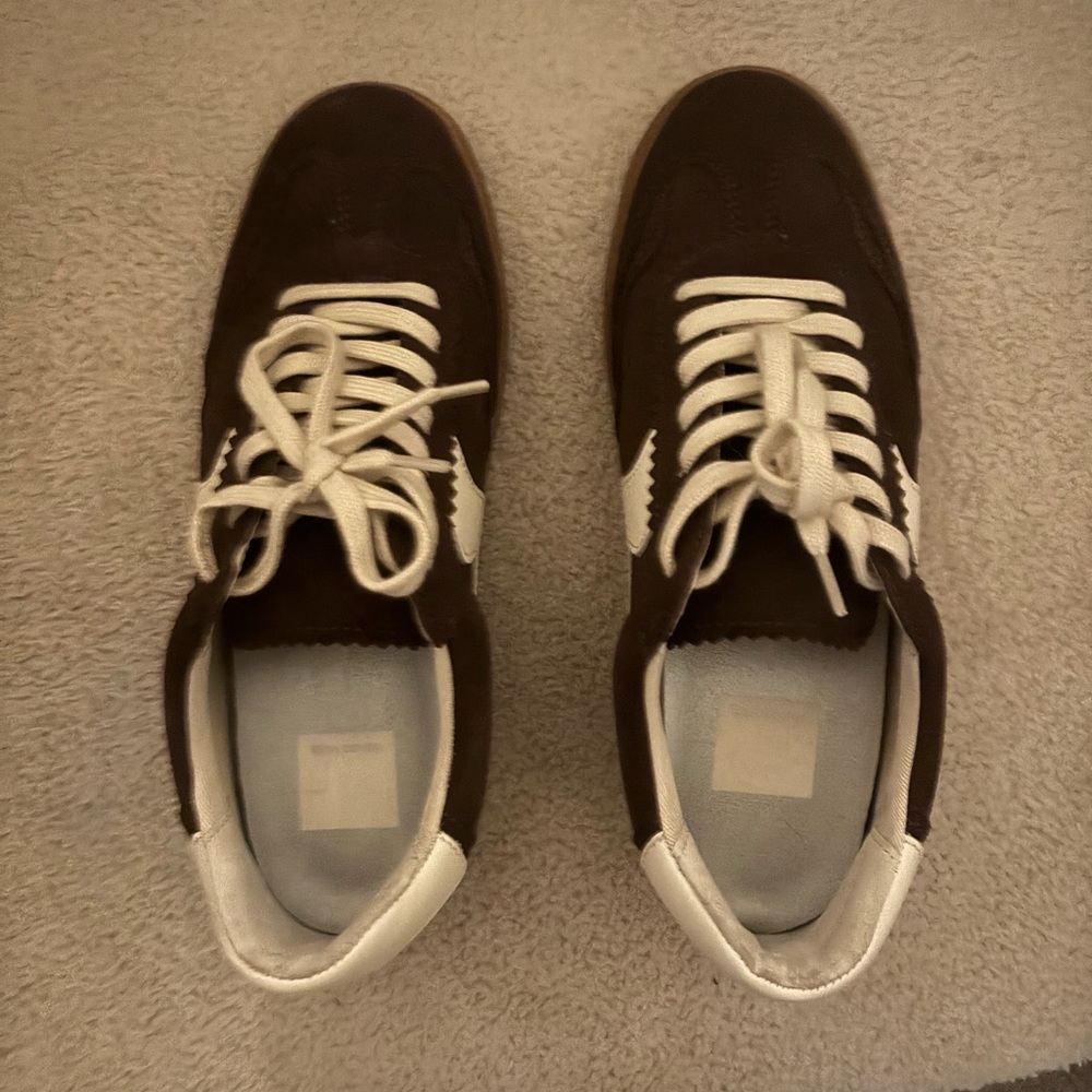 Dolce Vita Brown Sneakers with White Accents. NWOT.